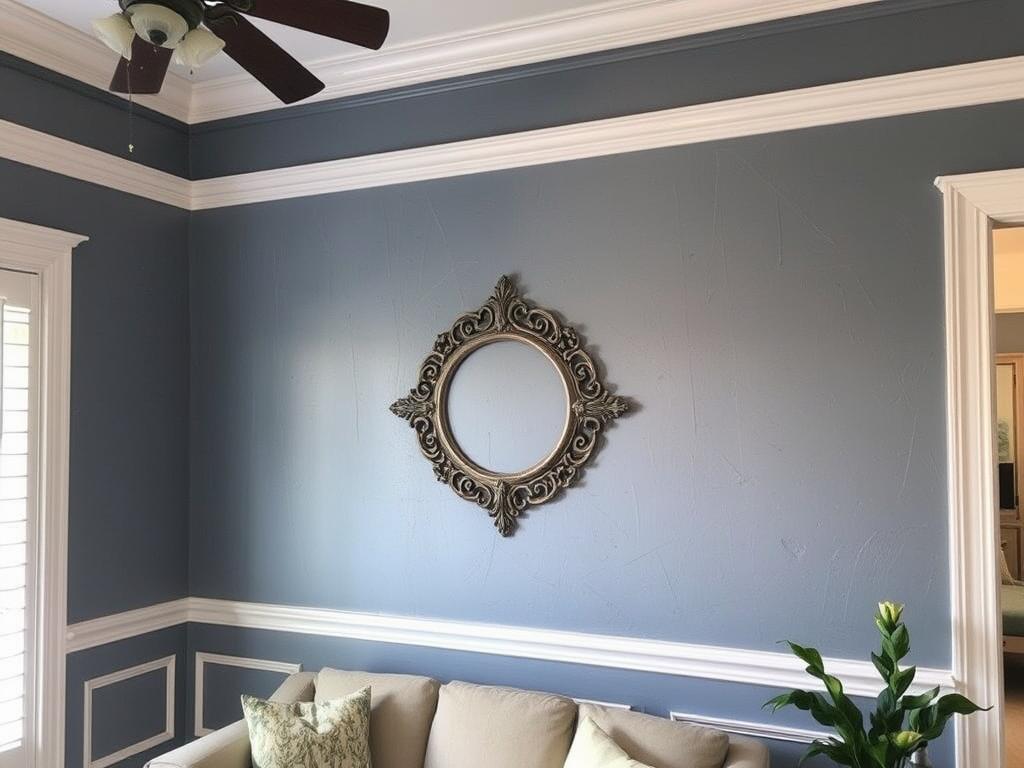 Specialty painting services showing decorative finish on an accent wall
