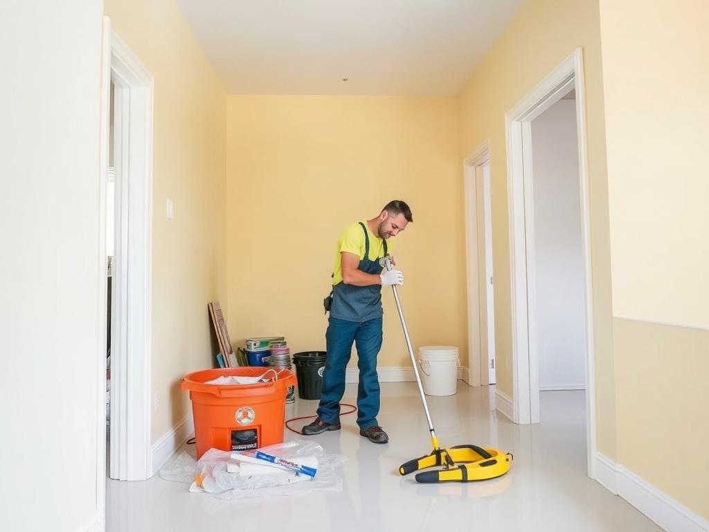 Thorough cleanup after painting services completion