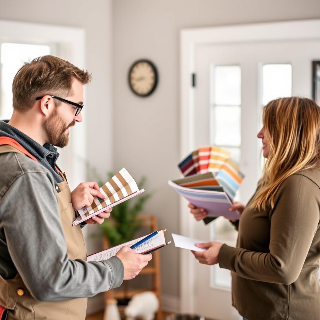 Initial consultation for residential painting project