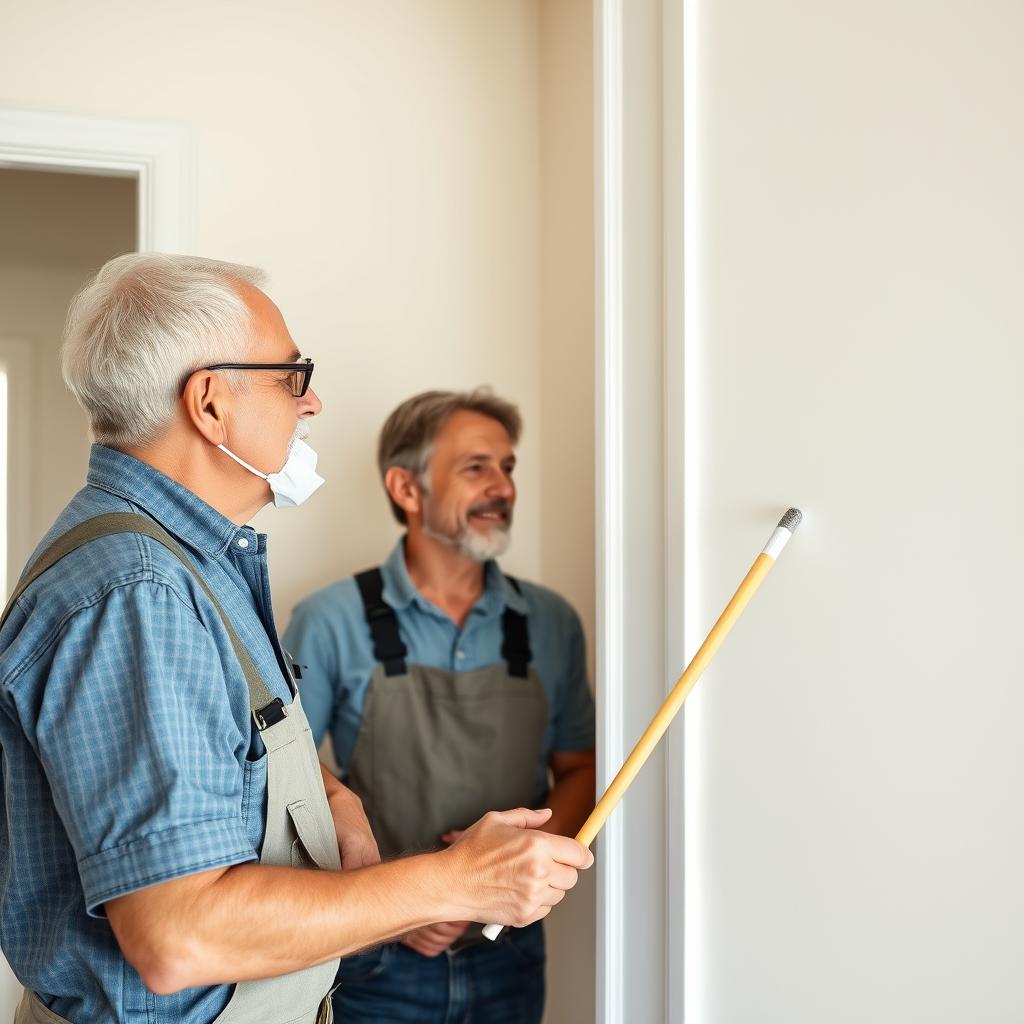 Inspection of completed residential painting work