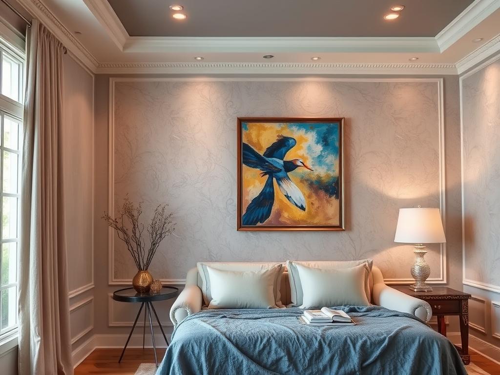 Specialty residential painting techniques showing decorative wall finish
