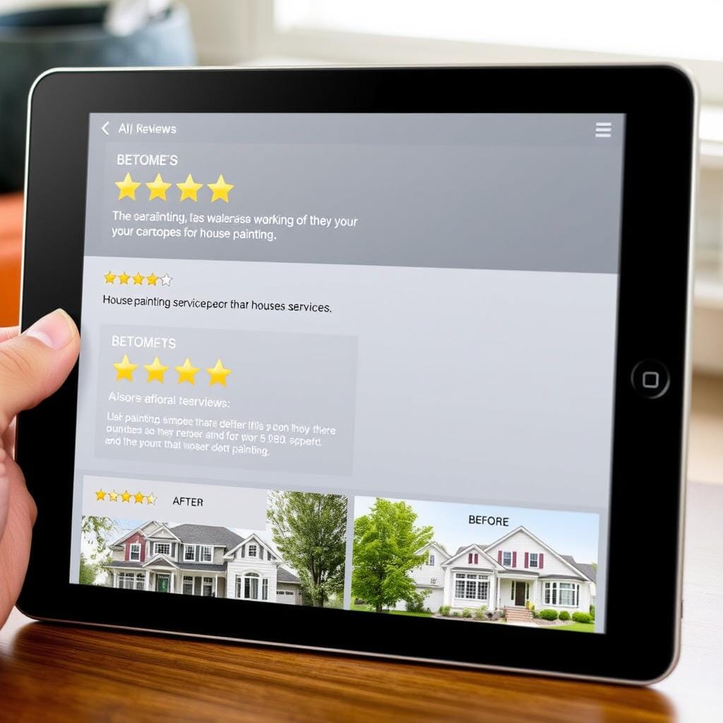 Customer reviews and ratings for house painting services
