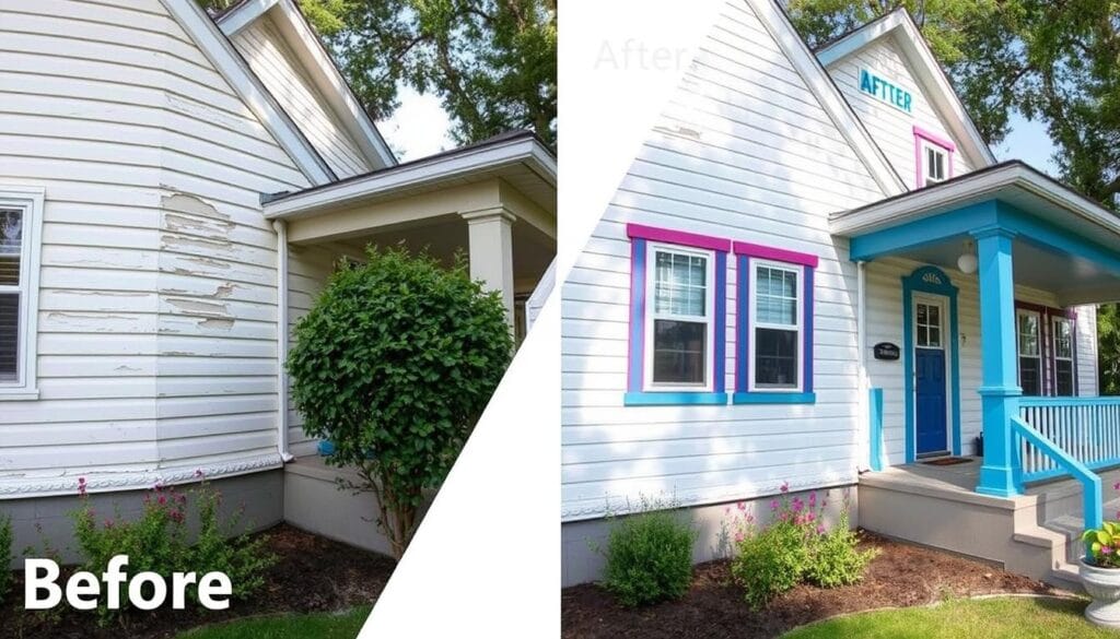 Exterior house painting services transformation