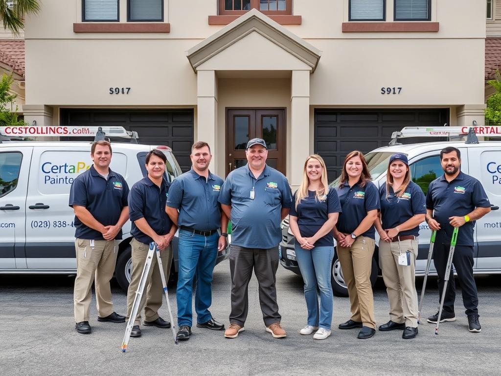 CertaPro Painters team and branded vehicles
