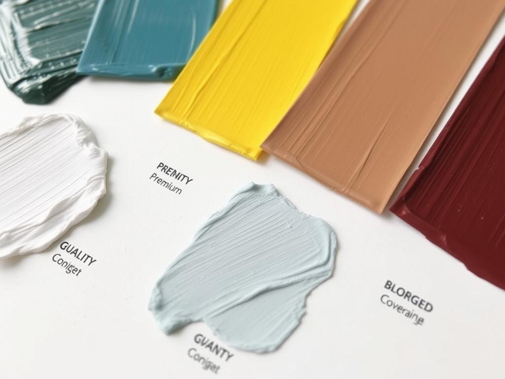 Different paint quality samples showing premium vs. budget options