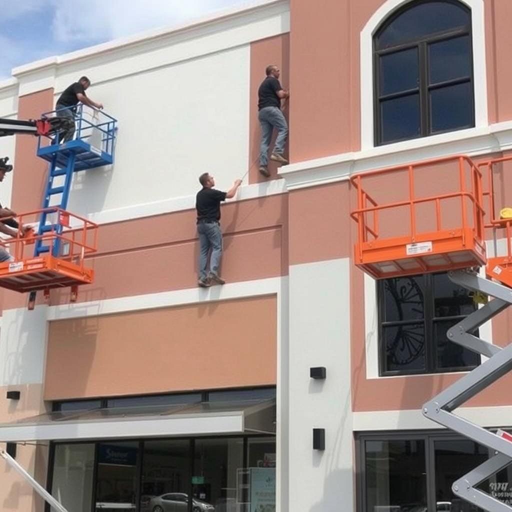 Commercial painting project in Galveston County Texas