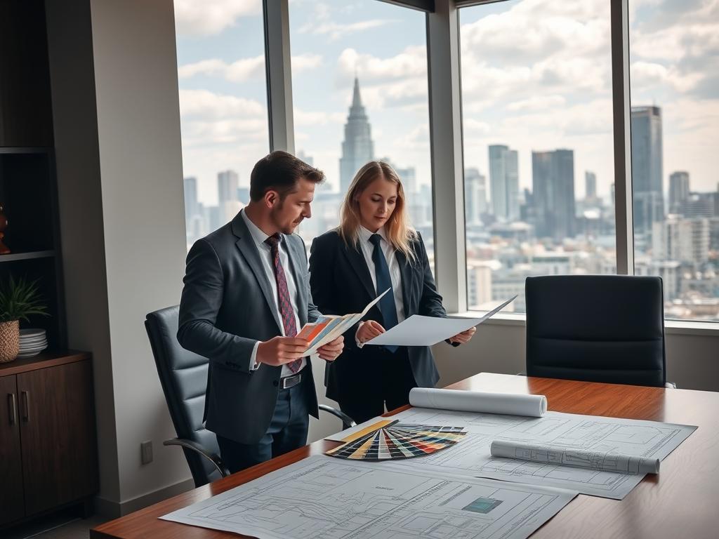 Initial consultation for commercial painting project in Houston