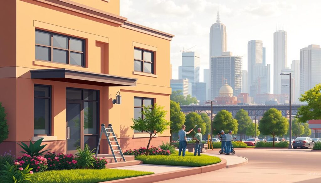 exterior commercial painting Houston