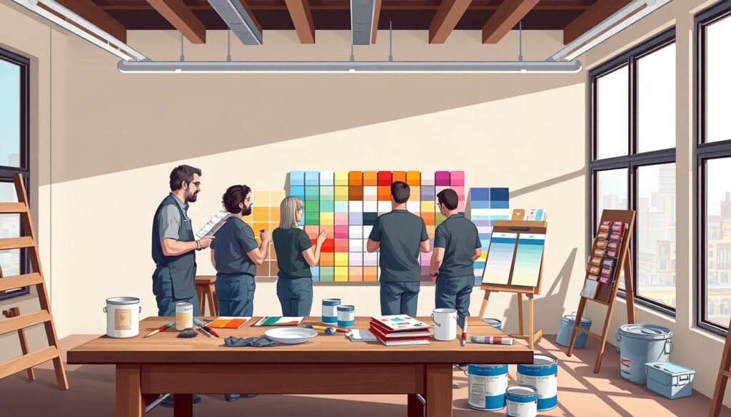 professional painters in Houston color selection